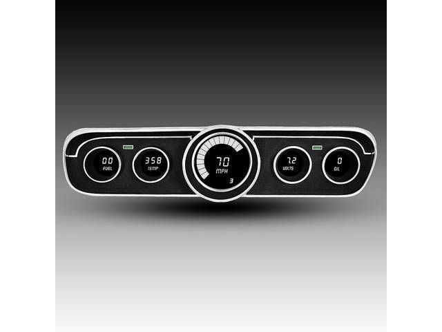 Digital Dash Gauge Panel by Intellitronix, white illumination