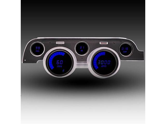 Digital Dash Gauge Panel by Intellitronix, blue illumination