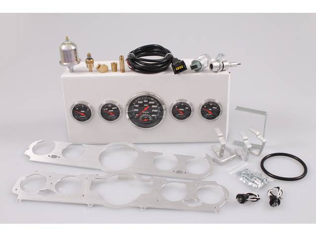Instrument Cluster Assembly, Custom 6 Gauge by Classic Instruments, Velocity Black Gauges
