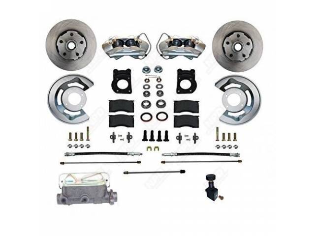 Front Disc Brake Conversion Kit, 4 Piston Calipers