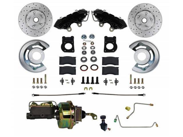 Front Disc Brake and Power Booster Conversion Kit, Max Grip XDS