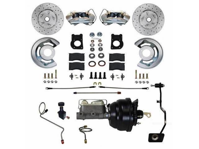 Front Disc Brake and Power Booster Conversion Kit, Max Grip XDS