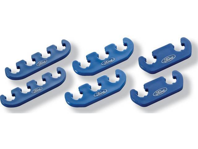 Custom Spark Pulg Dividers, Blue with Ford Oval Logo
