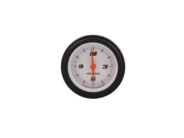 Custom Clock, 2 1/8, Velocity White Style