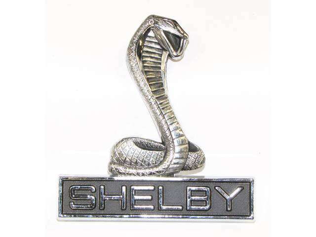 EMBLEM, GRILLE, COILED COBRA WITH *SHELBY*