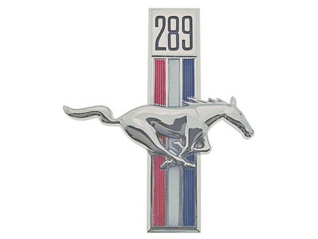 Fender Emblem, Tri-Bar Running Horse, “289”, RH