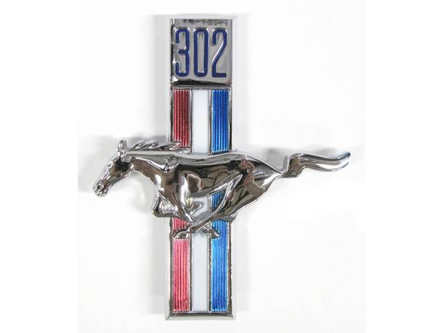 Fender Emblem, Tri-Bar Running Horse, 302, LH