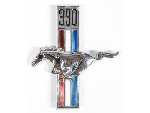 Fender Emblem, Tri-Bar Running Horse, 390, LH