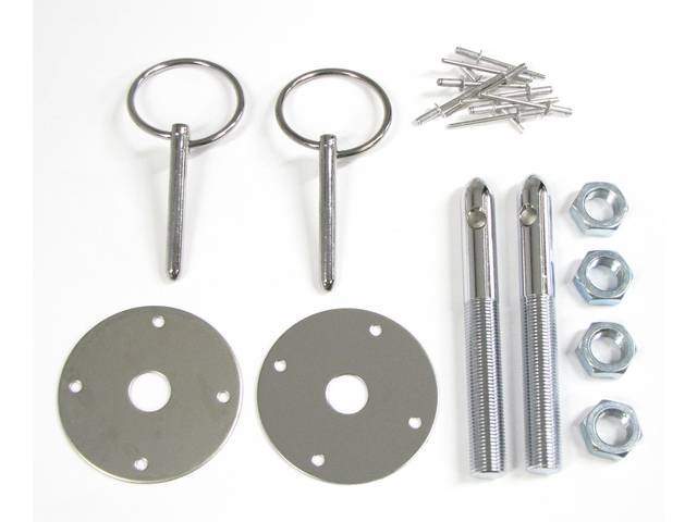 HOOD PIN KIT, SHELBY STYLE, CLICK PINS ONLY
