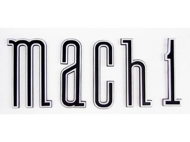 Rocker Panel Molding Letter Set, “MACH 1”