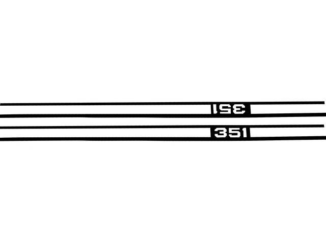 Mach 1 Hood Stripe Paint Stencil Layout Kit, 351