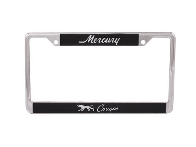 License Plate Frame, Mercury Cougar with cat logo