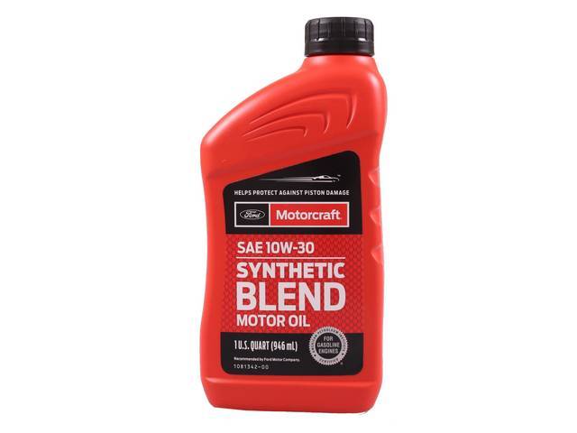 SAE 10W30 SYNTHETIC BLEND MOTOR OIL, MOTORCRAFT