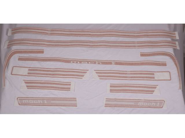 Mach 1 Stripe Set, Gold / White