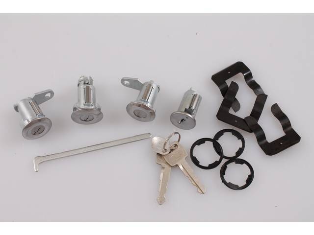 LOCK CYLINDER KIT, DOORS, IGNITION AND TRUNK