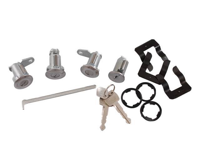 LOCK CYLINDER KIT, DOORS, IGNITION AND TRUNK