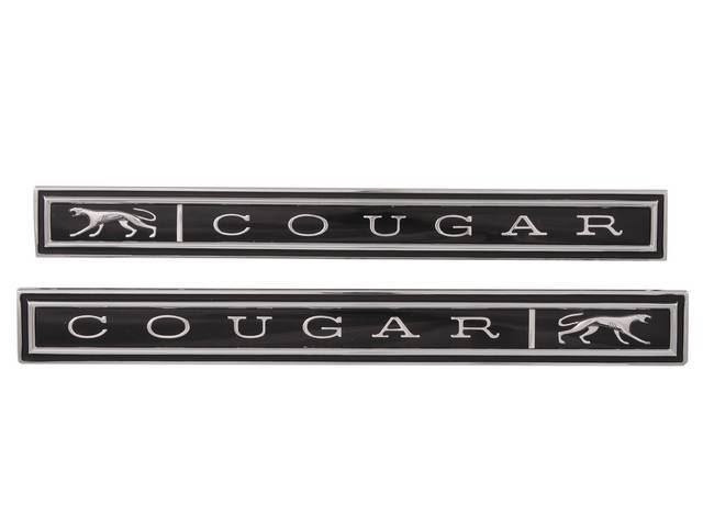 Quarter Panel Emblems, Cougar with Cat logo