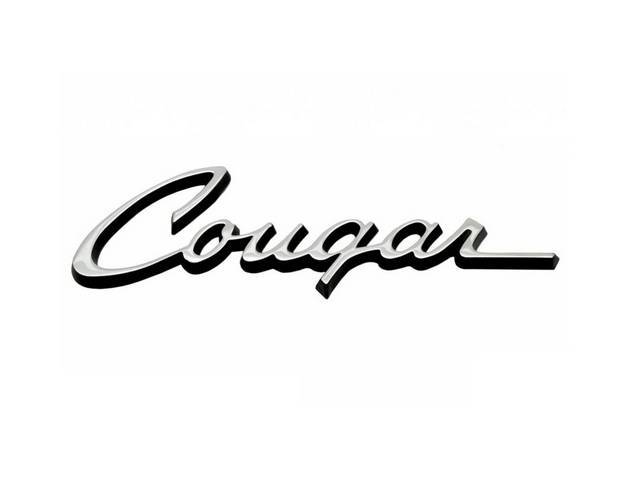 Trunk Lid Emblem, Cougar Script