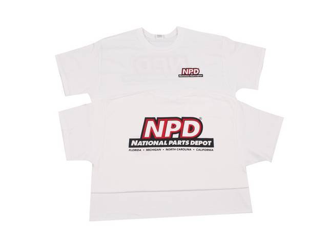 NPD Classic Design T-Shirt, 5.3 oz, White, XXX Large