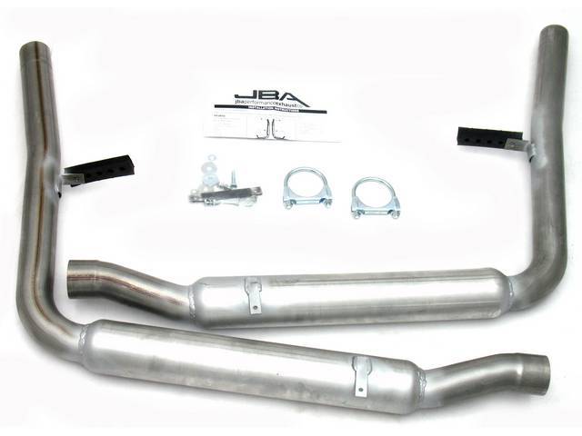 JBA “R” Model Dual Exhaust Kit, 2 1/2” pipes, Side Exit in Front of Rear Wheels