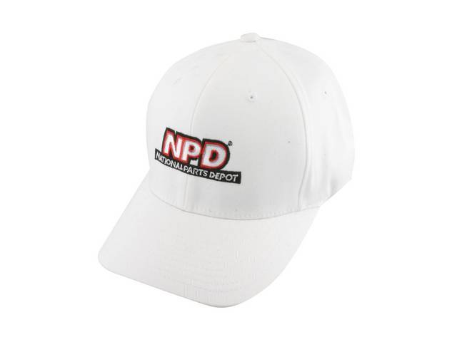 White Small / Medium NPD Embroidered Flexfit Hat