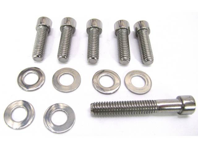 BOLT KIT, TIMING COVER, POLISHED STAINLESS STEEL ALLEN