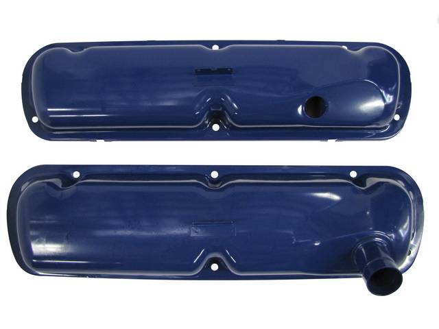 VALVE COVERS, STAMPED STEEL, REPRO, PAIR, PAINTED A
