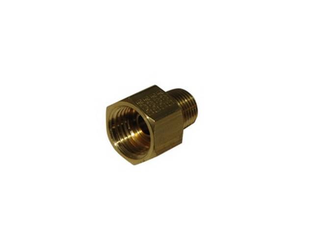 Brass Fitting, straight, 1/2-20 female x 1/8-27 NPT male