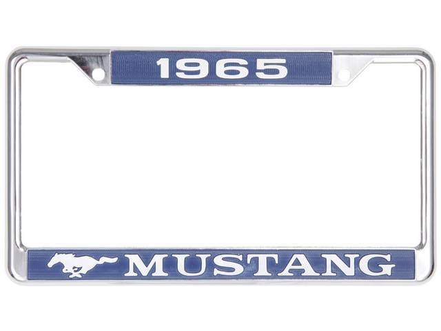 License Plate Frame, 1965 Mustang with Running Horse