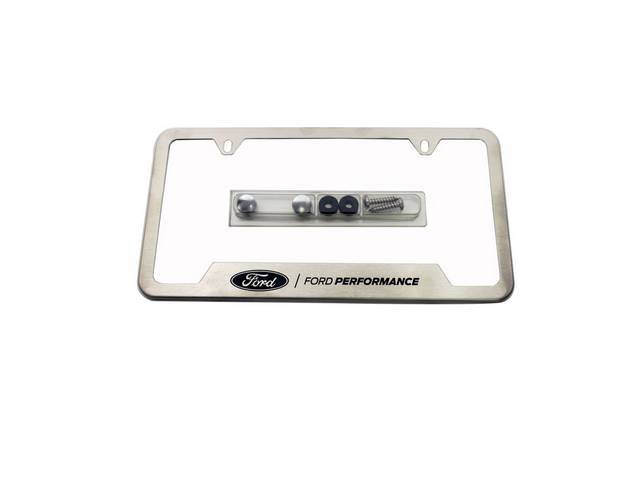 Ford Performance License Plate Frame-Brushed Stainless Steel