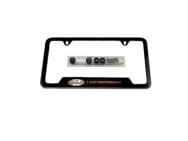 Ford Performance License Plate Frame-Black Stainless Steel