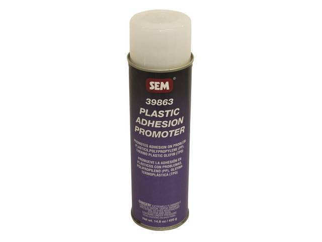 PAINT, BONDING CLEAR / ADHESION PROMOTOR, Improves adhesion of top coats to plastics, works well on flexible and rigid parts, 14 3/4 fluid ounce spray can