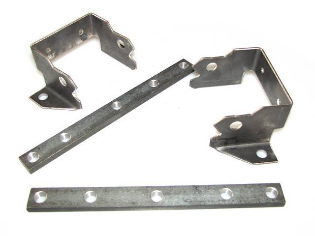 BRACKET SET, ENGINE, CONTAINS ALL BRACKETS TO INSTALL AN OLDSMOBILE 8 CYL INTO 1970-81 FIREBIRD, DOES NOT INCL MOTOR MOUNTS, REPRO