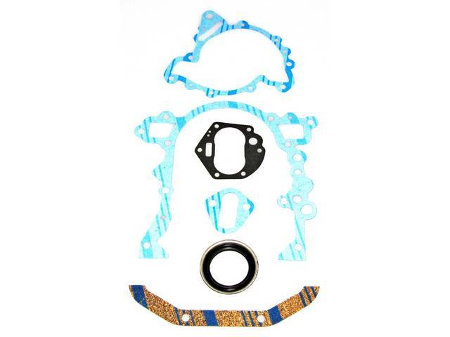 Gasket Set, Crankcase Front End Cover / Timing Cover, Fel Pro, Rubber