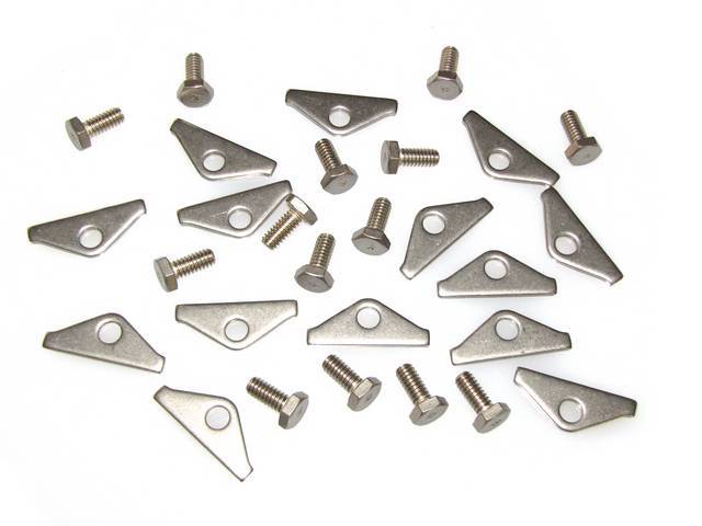 FASTENER KIT, Valve Cover (Steel), BBC, (28) Incl SS bolts and retainers, bolts have the square style *TR* head markings