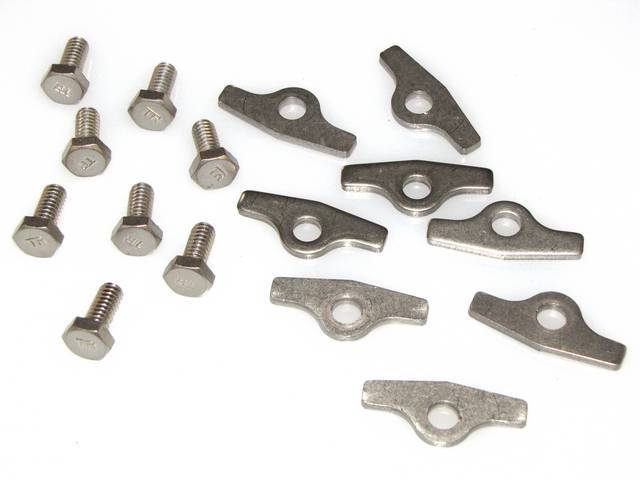 FASTENER KIT, Valve Cover (Steel), SBC, (16) Incl SS bolts and retainers, bolts have the wide style *TR* head markings