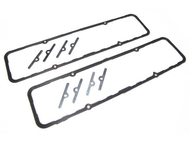 Gasket Set, Valve Cover, Fel Pro, PermaDryPlus material, 1 piece molded w/ steel core, re-usable