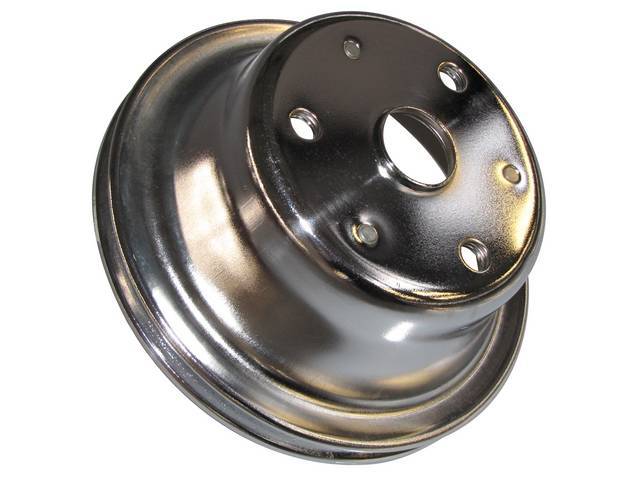 PULLEY, Crankshaft, single groove, 6.875 inch o.d., chrome finished steel, repro