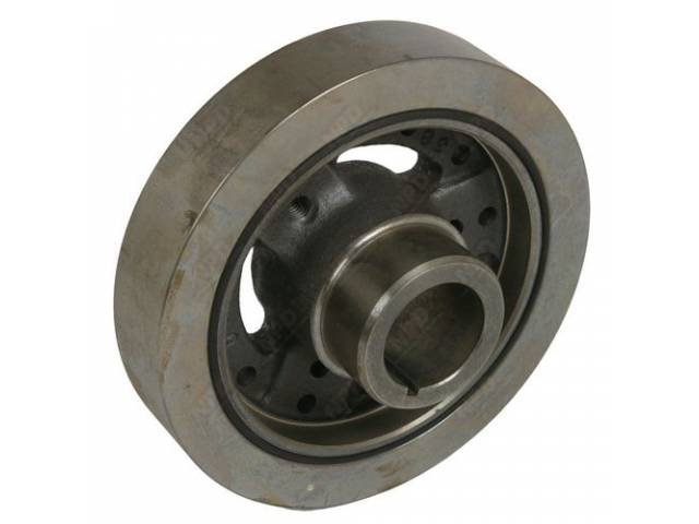 HARMONIC BALANCER, Crankshaft, w/ internal balance, nodular iron w/ natural finish, repro