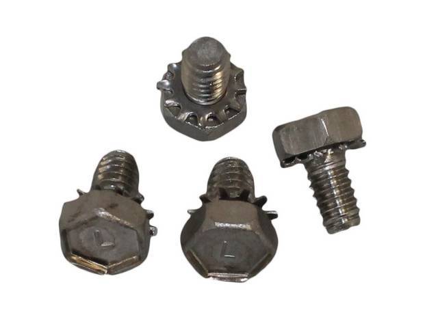 FASTENER KIT, BELL HOUSING FRONT COVER PLATE, (4), STAINLESS STEEL EXTERNAL SEMS-SCREW AND WASHER ASSY *L*