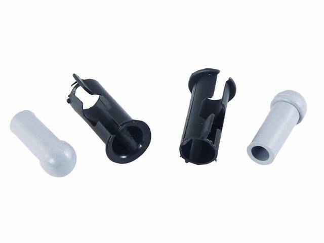 BUSHING KIT, Sunvisor, Incl Two Grommets / Tips and Two Bushings / Sleeves, Repro