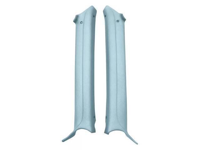 Inner Windshield Pillar Molding / Pad Set, Light Blue, reproduction