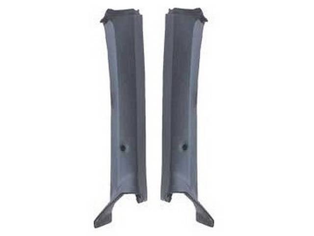 MOLDING / PAD SET, Inner Windshield Pillar (Garnish), Dark Blue, features correct madrid grain and pre-punched mounting holes, Repro