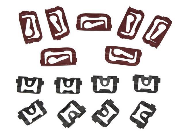 FASTENER KIT, Windshield Molding, Replacement-style clip kit, (15) Incl Retaining Clips, Repro