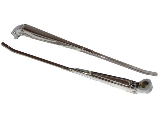 Windshield Wiper Arm Set, Chrome, reproduction