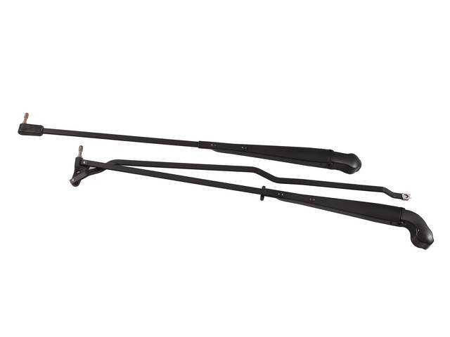Windshield Wiper Arm Set, Black Satin finish, OER reproduction for (70-81)