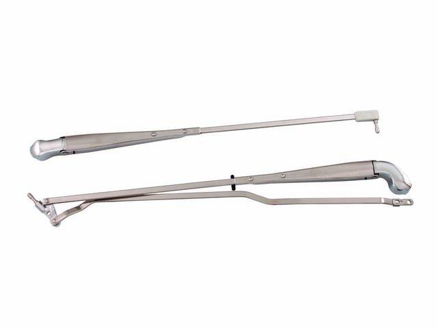 Windshield Wiper Arm Set, Stainless Steel finish, OER reproduction for (70-81)
