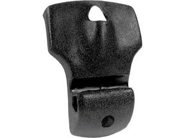 Inside Rear View Mirror Support Boot / Cap, black, molded rubber w/ pebble grain, reproduction
