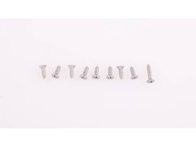 Sunvisor and Mirror Bracket To Roof Fastener Kit, (9) AMK OE-correct reproduction