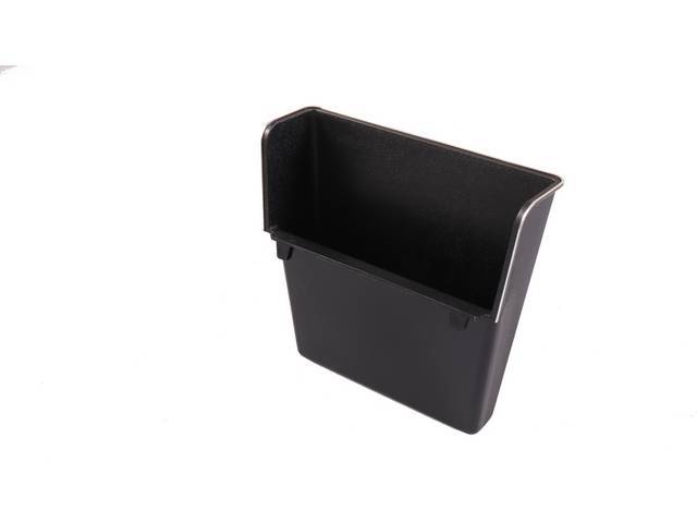 POCKET, Console Map, attaches to the front of the center console, black ABS-plastic, OER repro